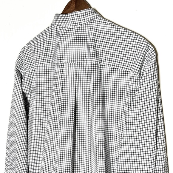 Nautica Mens White Plaid Long Sleeve Buttondown Shirt - Picture 3 of 6